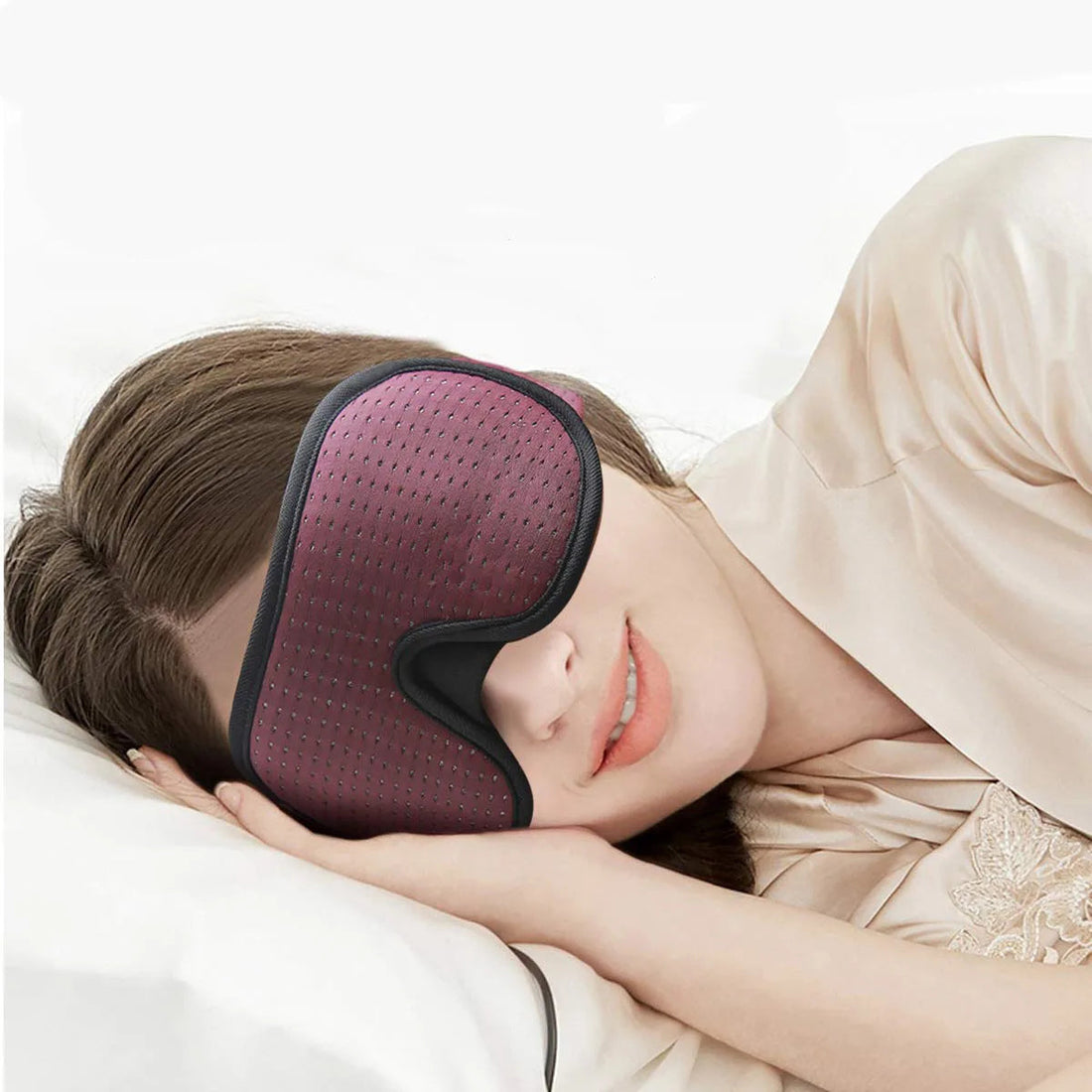 3D Sleeping Mask Soft Padded Light Blocking Eye Shade