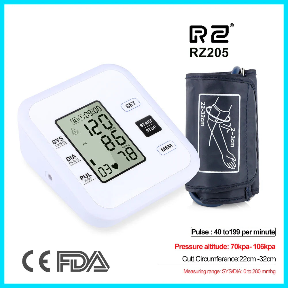 Arm Blood Pressure Monitor Heart Rate Pulse Meter Digital Device