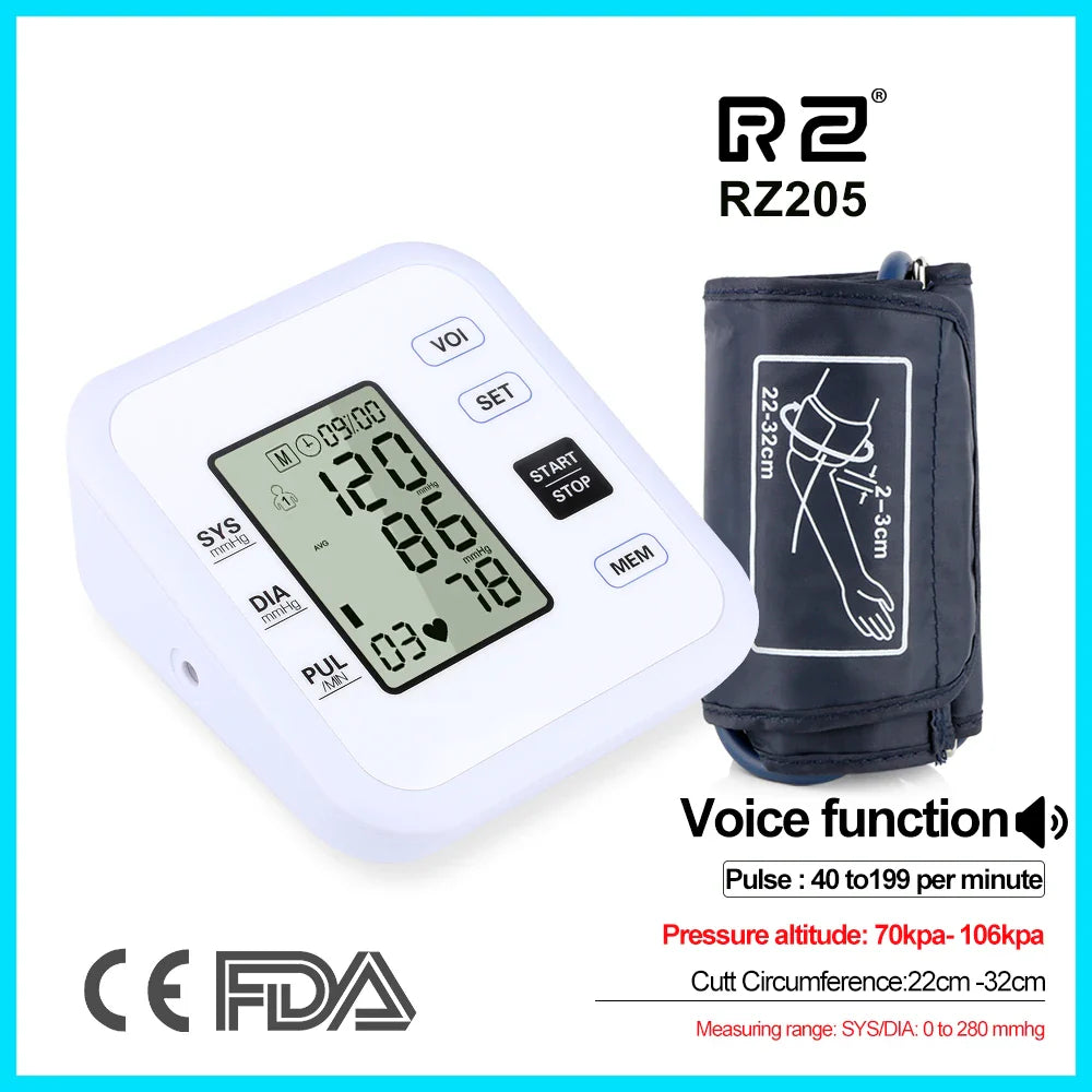 Arm Blood Pressure Monitor Heart Rate Pulse Meter Digital Device