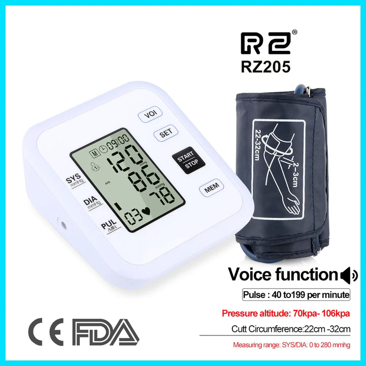 Arm Blood Pressure Monitor Heart Rate Pulse Meter Digital Device