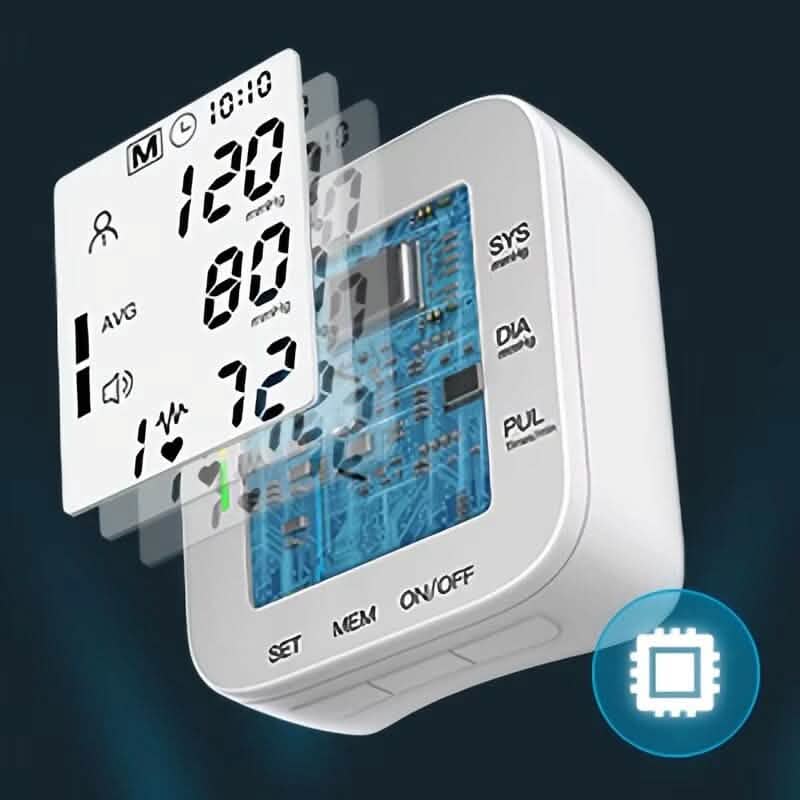 Digital Wrist Blood Pressure Monitor Automatic Cuff BP Machine