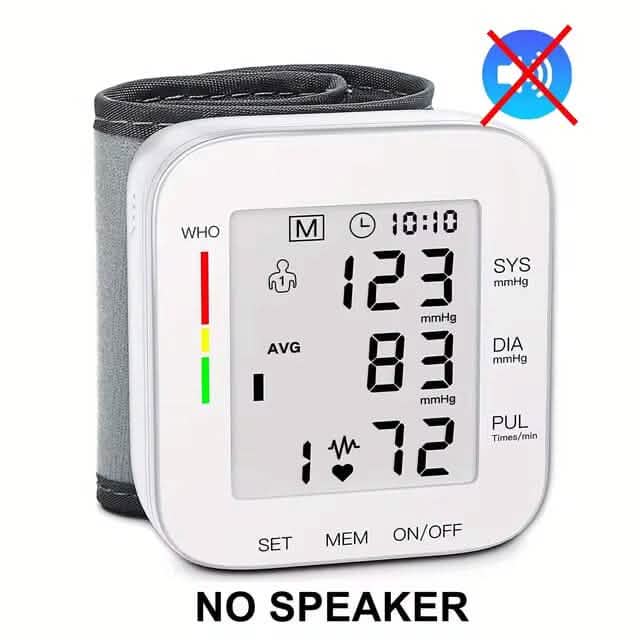 Digital Wrist Blood Pressure Monitor Automatic Cuff BP Machine