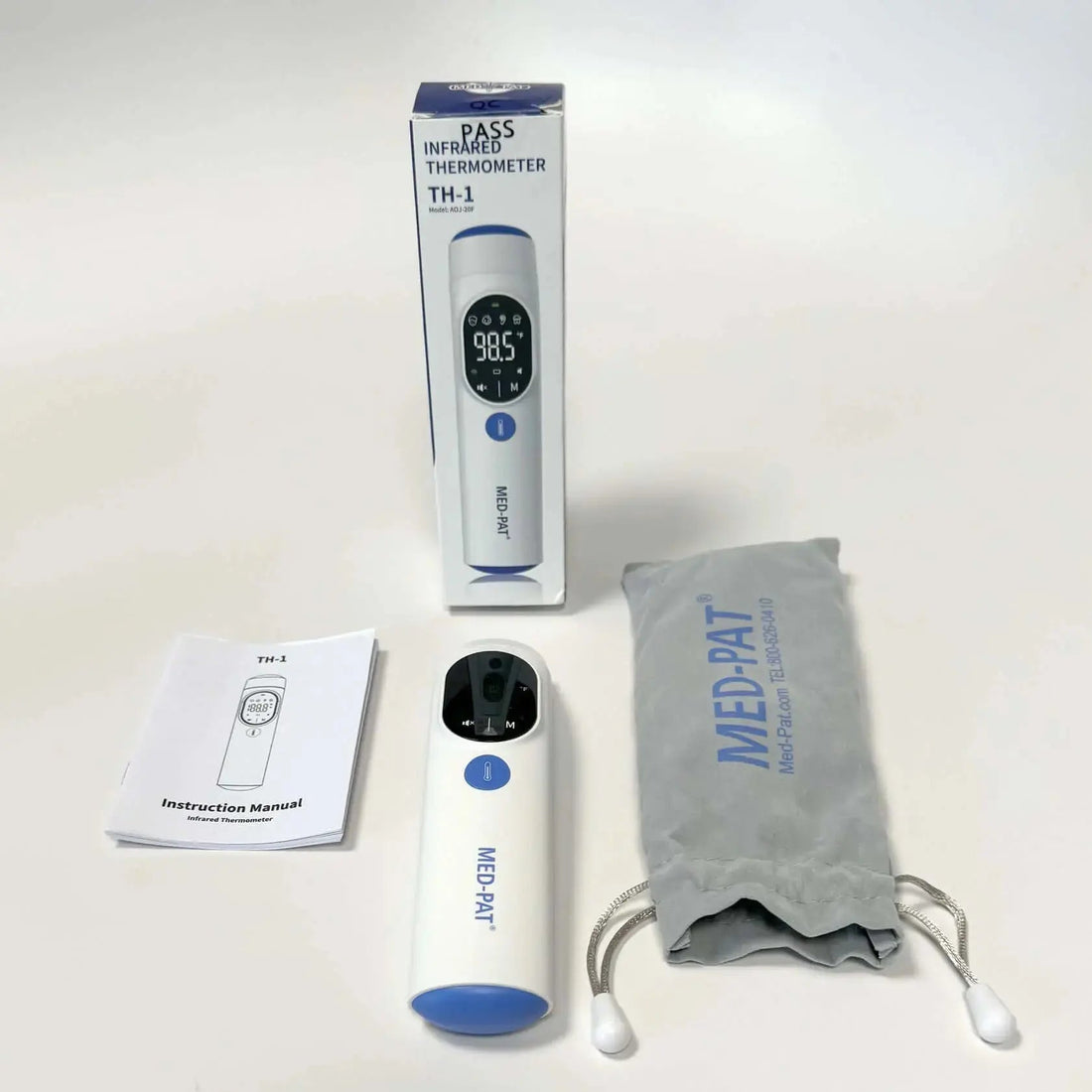 Med Pat TH1 Digital Infrared Thermometer Ear Forehead Device